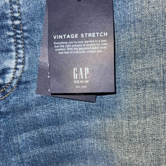 GAP Vintage Stretch Denim Medium Stretch Fabric Cheeky Straight High Rise 20/35P - Picture 14 of 16